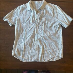 Outerknown Men's Blue Striped Button Down Shirt